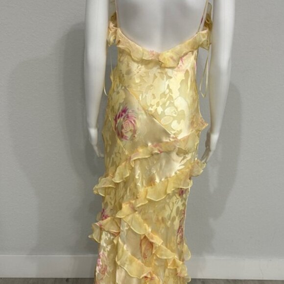 Authentic New with Tags LoveShackFancy Yellow Melon Rialto Floral Prom Dress - Picture 9 of 11